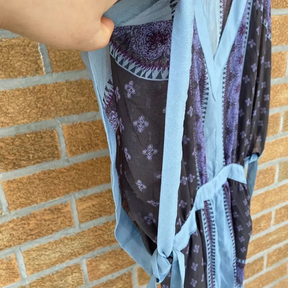 Free People Dusty Blue Santa Cruz Kimono small - Picture 8 of 13